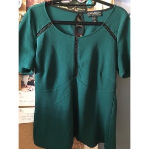 Green Peplum Top